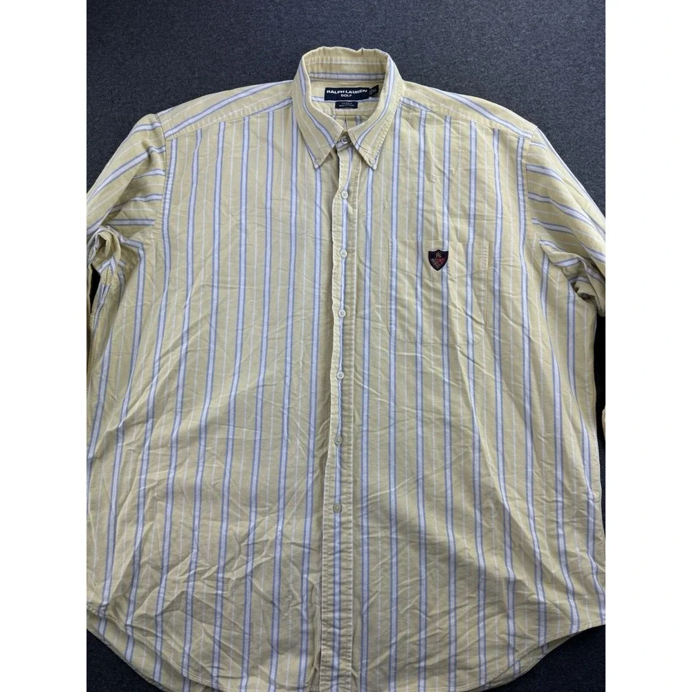 Ralph Lauren Golf Men's Oxford Shirt Size XL Tilden VTG Crest 90's Loose Comfort - Picture 2 of 16